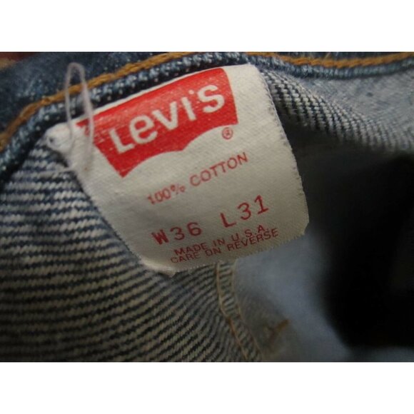 34x29 Vintage Mens Levi's Jeans 517 0217 Orange Tab Raw Denim Bootcut Jeans USA - Picture 6 of 7